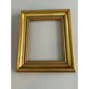 2-Tone Gold Picture Frame Wall Hanging Wood 12x11" Gallery Wall Vintage